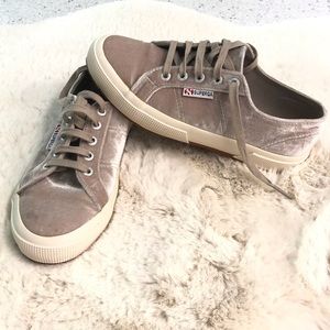Superga 2750 Velvet Gray Sneakers Womens  (37.5)